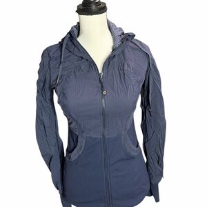 Lululemon Studio reversible Navy Hooded Zip-Up Jacket